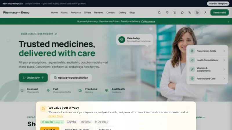 Pharmacy — Apothecare — CarePlus Pharmacy — sample content