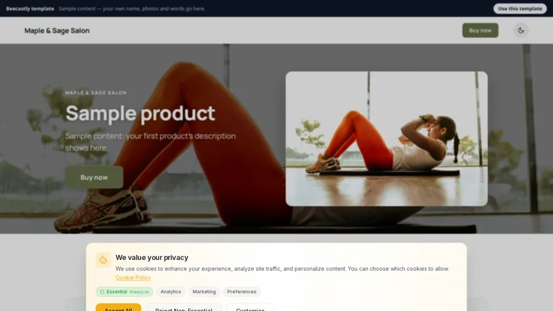 Product page — Northside Studio — konten contoh