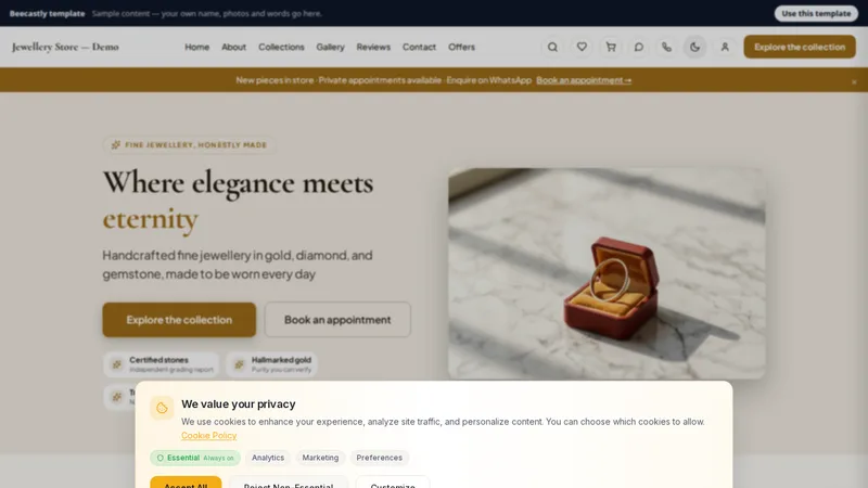 Jewellery Store — Aurelle — Aurelle Jewellers — sample content