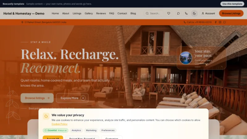 Hotel & Homestay — Lakeview Homestay — sample content