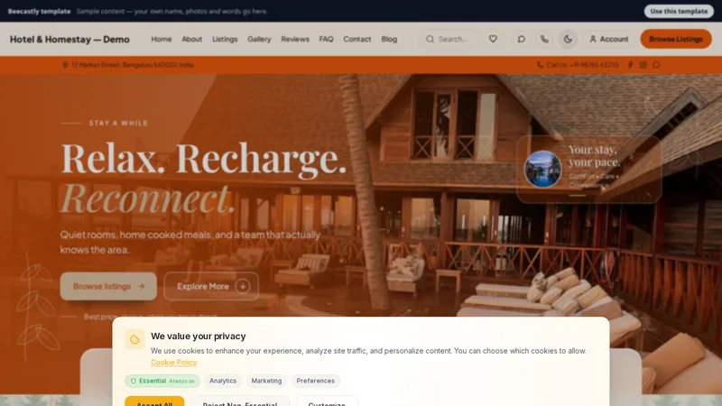 Hotel & Homestay — Lakeview Homestay — תוכן לדוגמה