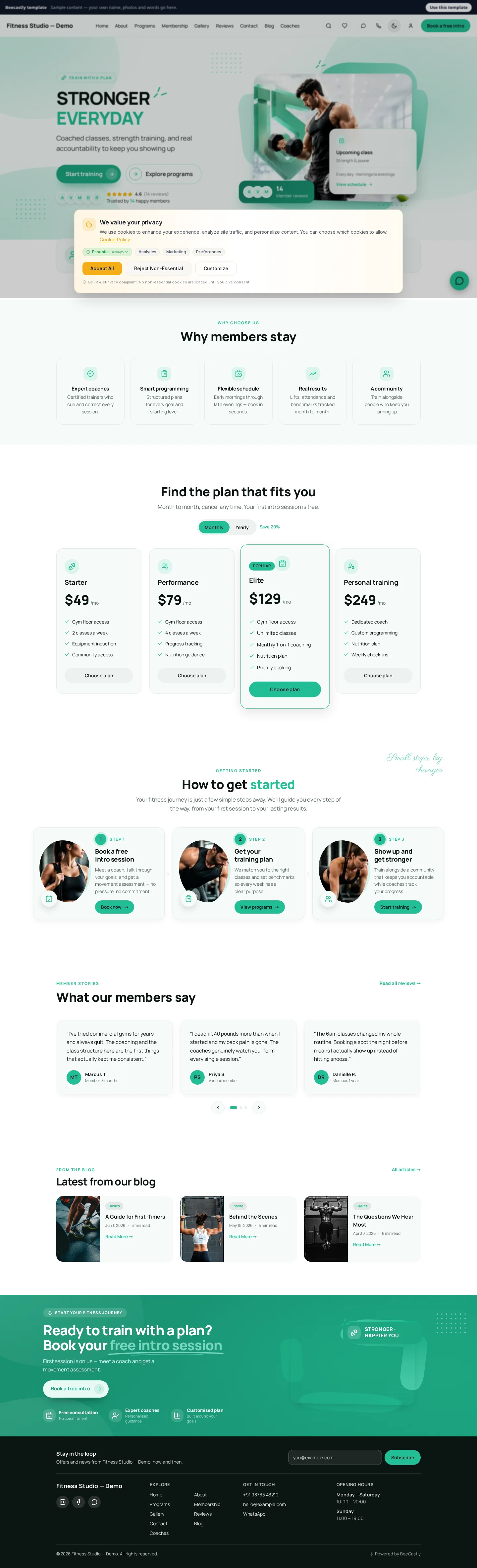 Gym & Fitness — IronForge — IronYard Gym — conținut demonstrativ