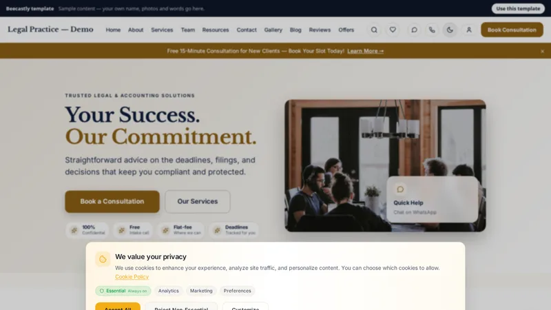 Legal & Accounting — Ledger — Harper & Lane Advisors — sample content