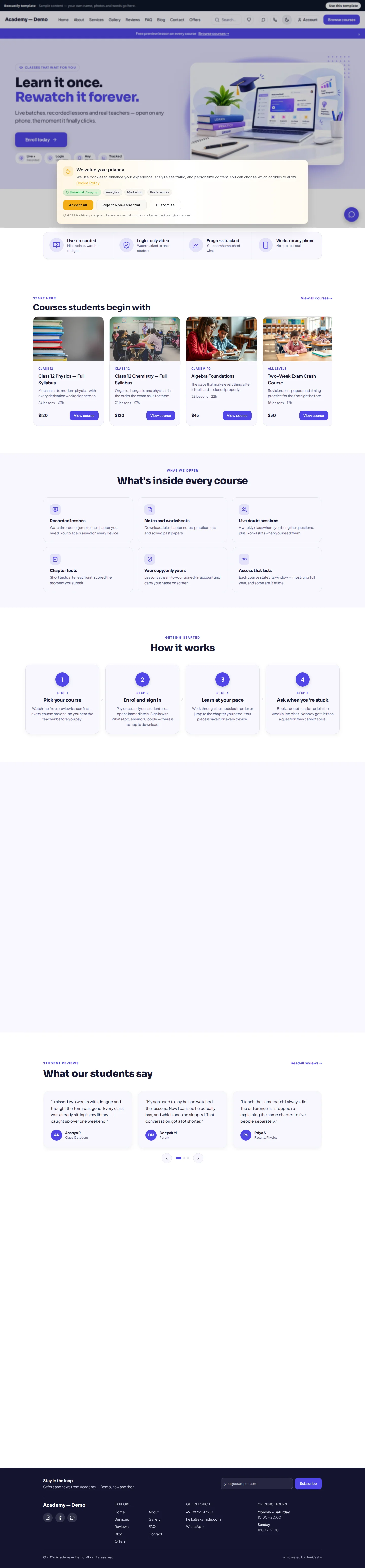 Academy — Scholar — Scholar Academy — демонстрационное содержимое