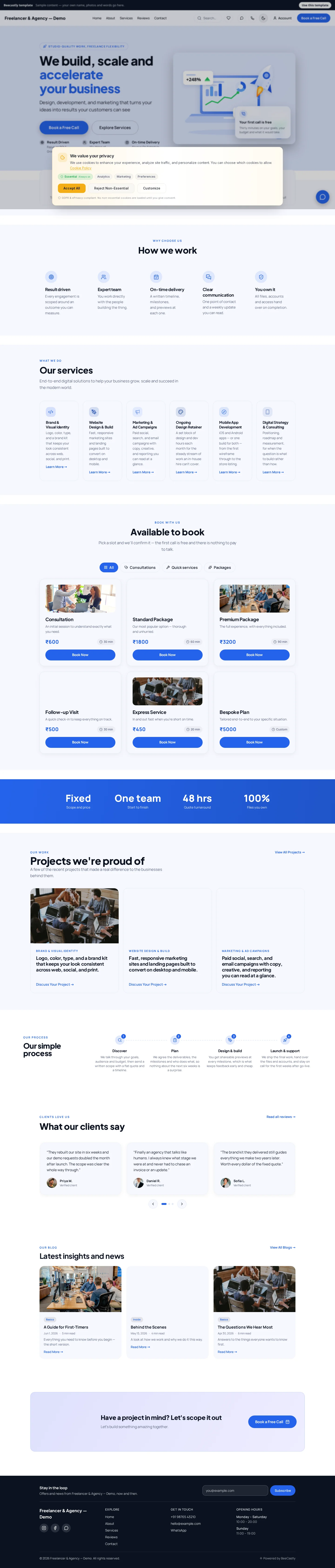 Freelancer & Agency — Vantage — Northlight Studio — kandungan contoh