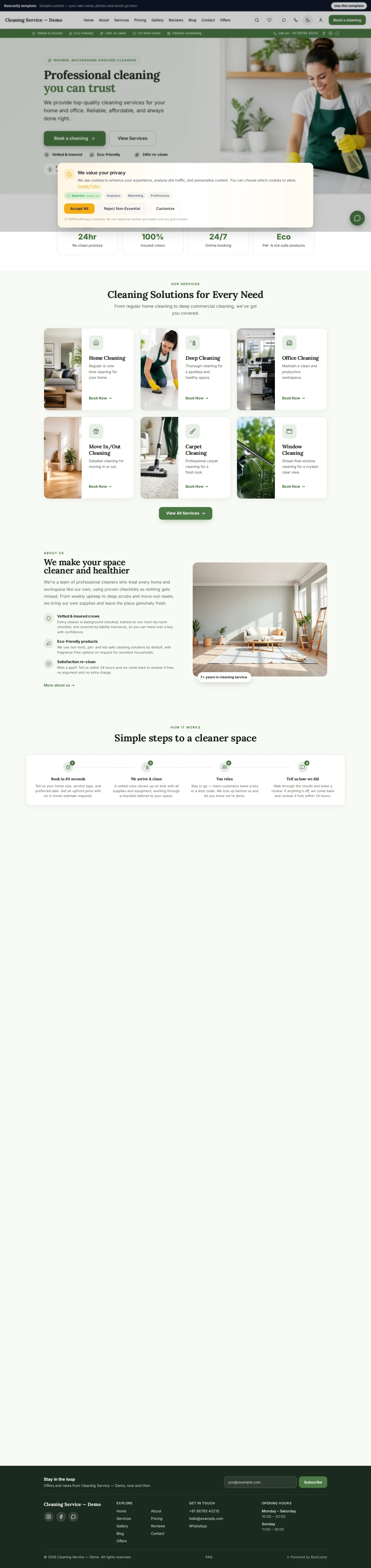Cleaning Service — Verdant — Verdant Cleaning — محتوای نمونه